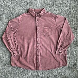 Croft & Barrow Men's 3XB Red Button-Up Shirt